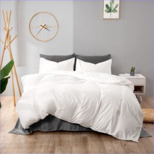 housse de couette blanche élégante