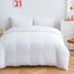 housse de couette blanche à motif