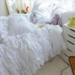 Housse de Couette Blanche avec Broderie Anglaise