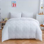 housse de couette blanche brodée