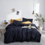 Housse de Couette Bleu Foncé élégante