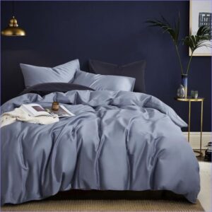 housse de couette texture bleue lavande