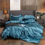 housse de couette bleu paon