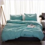 housse de couette bleu vert d'eau