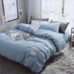 housse de couette bleue apaisante