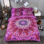 Housse de Couette Bohème Mandala Indien rose
