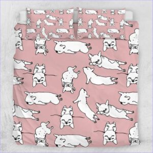 housse de couette bouledogue yoga