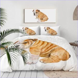 housse de couette bulldog anglais élégante