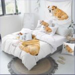 parure de lit bulldog anglais stylisée