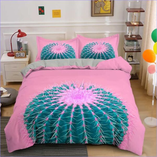 housse de couette cactus cleistocactus rose