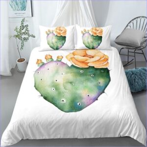 housse de couette cactus coeur