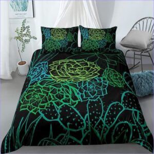 housse de couette cactus negatif impression