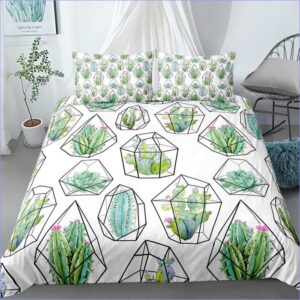 housse de couette cactus scandinave