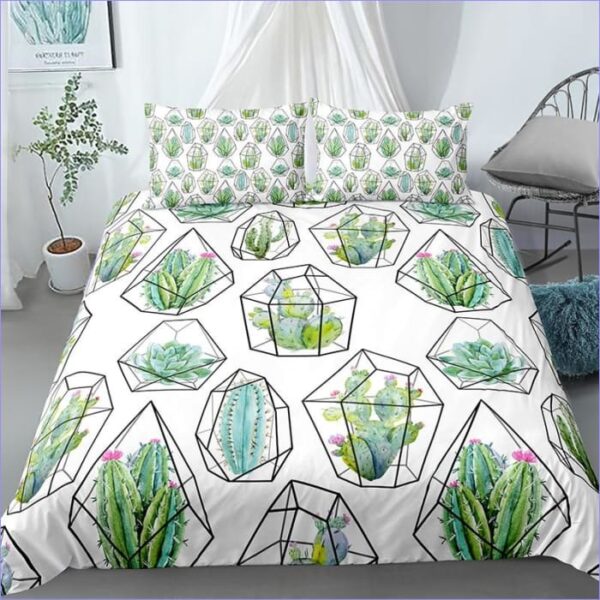 housse de couette cactus scandinave