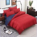 Housse de Couette Carreaux Rouges