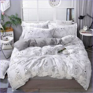 housse de couette chat deux personnes