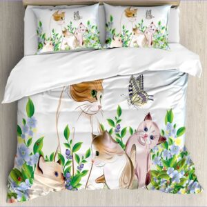 Housse de couette chat aquarelle