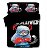 housse de couette chat boxeur