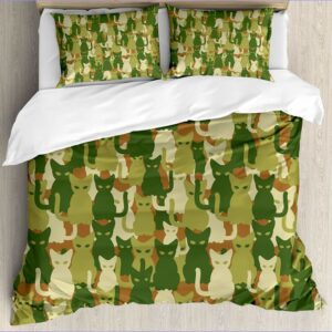 housse de couette chat camouflage