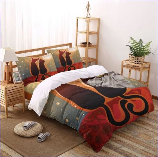 housse de couette chat crépuscule