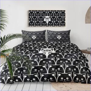 housse de couette chat geek