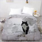 housse de couette chat hivernal