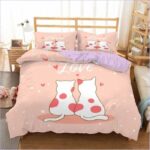 housse de couette chat amour