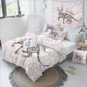 housse de couette chat love sphynx