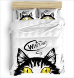 housse de couette motif chat