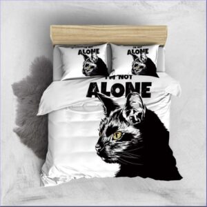 housse de couette chat noir et blanc