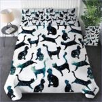 housse de couette chat noir étoilé