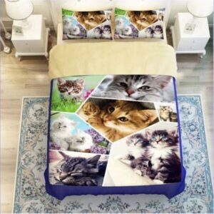 housse de couette chat patchwork illustrations