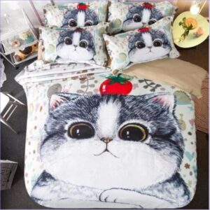 housse de couette chat peinture