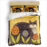 housse de couette chat peinture vintage