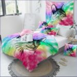Couette Chat avec design coloré