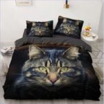 housse de couette chat prédateur