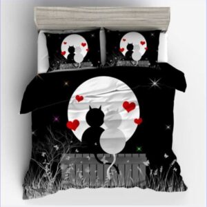 Housse de Couette Chat Romantique