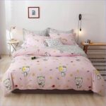 housse de couette chat rose