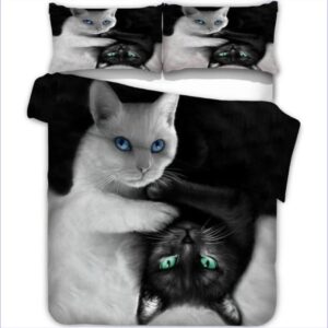 housse de couette chat yin yang