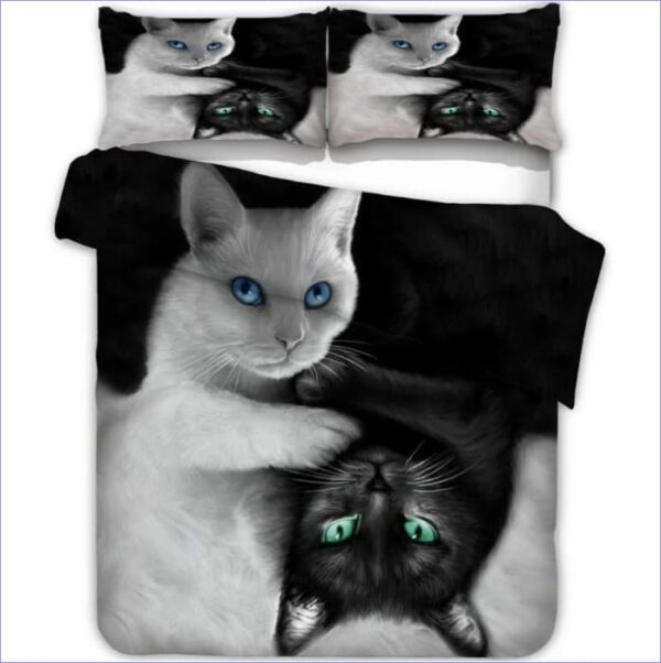 housse de couette chat yin yang