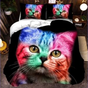 Housse de Couette Chaton Multicolore