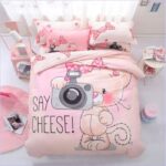 Housse de Couette Chaton Rose