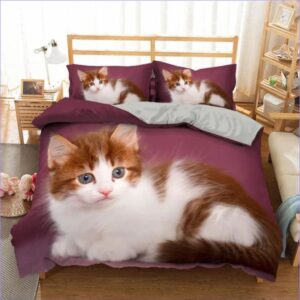 housse de couette chaton roux