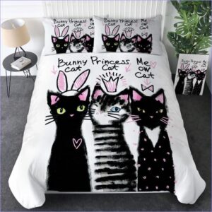 housse de couette chatons noirs caolette