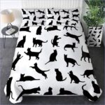 housse de couette chats noirs multiples
