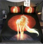 housse de couette cheval lune rouge