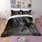 housse de couette cheval noir on fire
