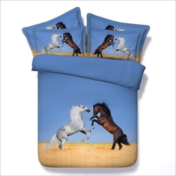 housse de couette cheval pâturages