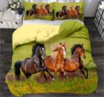 housse de couette chevaux prairie