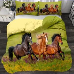 housse de couette chevaux prairie